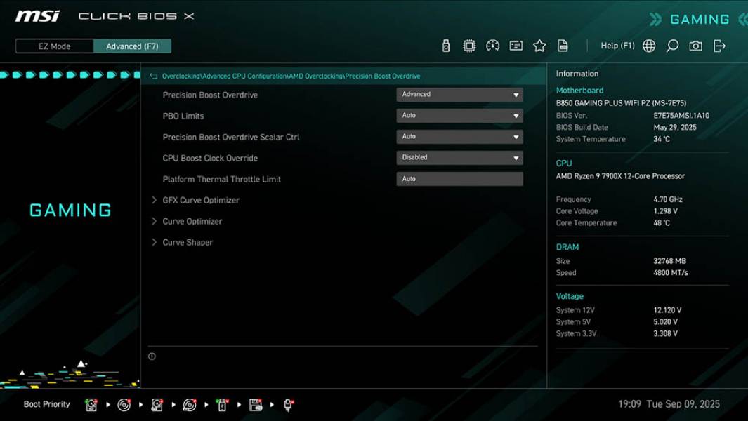 MSI B850 GAMING PLUS WIFI PZ-4